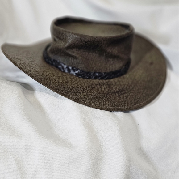 Genuine Kangaroo Leather Aussie  Outback Hat - Picture 3 of 9